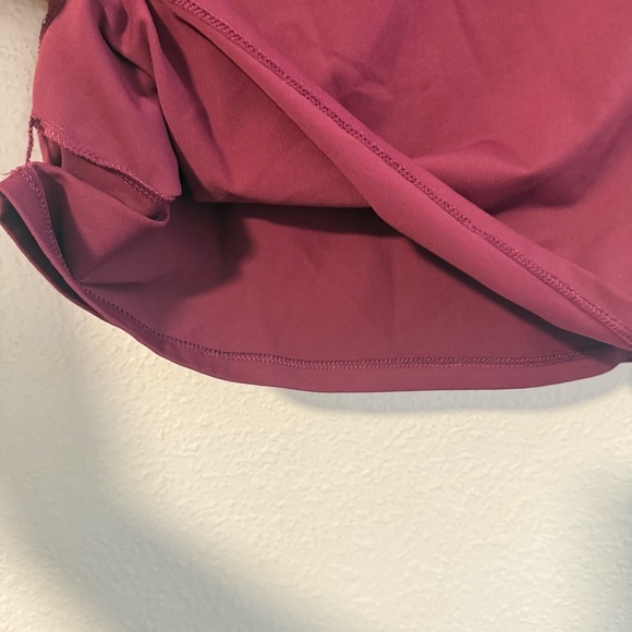 Aritzia Babaton Contour Sumac Burgundy Long Sleeve Square neck Mini Dress Size L - Picture 4 of 16